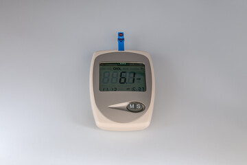 Glucometer. A device for measuring blood glucose levels. 