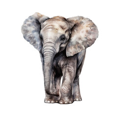 Fototapeta na wymiar Elephant, Elephant Clipart, Elephant PNG, Watercolor Elephant, Baby Elephant, Elephant Baby Shower