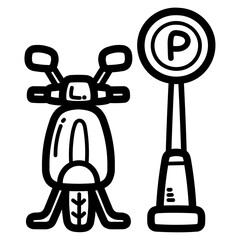 parking line icon style