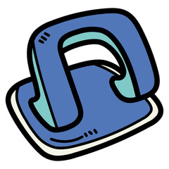 hole puncher filled outline icon style