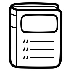 notebook line icon style