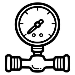 Pressure gauge line icon style