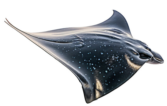 Stingray isolated on the transparent background PNG. AI generative.	
