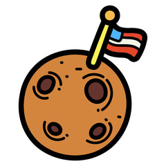 Obraz premium Flag filled outline icon style