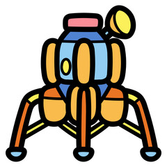 lander filled outline icon style
