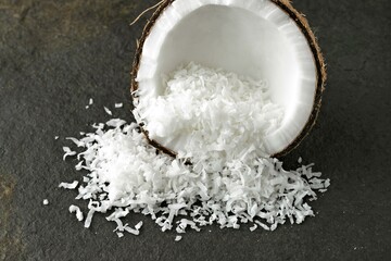 Stunning Close-Up of Coconut in Open Shell, Revealing its Natural Beauty in 4K Resolution
