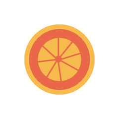 Obraz premium Ripe fresh orange or grapefruit cut juicy flesh with seeds