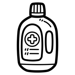 antiseptic line icon style