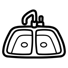 sink line icon style