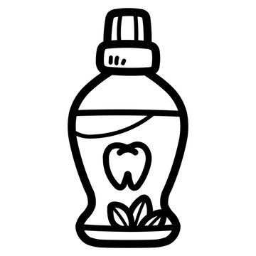 recommend clip art: mouthwash line icon style