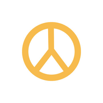 Peace sign in flat