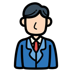 attendant filled outline icon style
