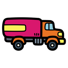 Fototapeta premium truck filled outline icon style