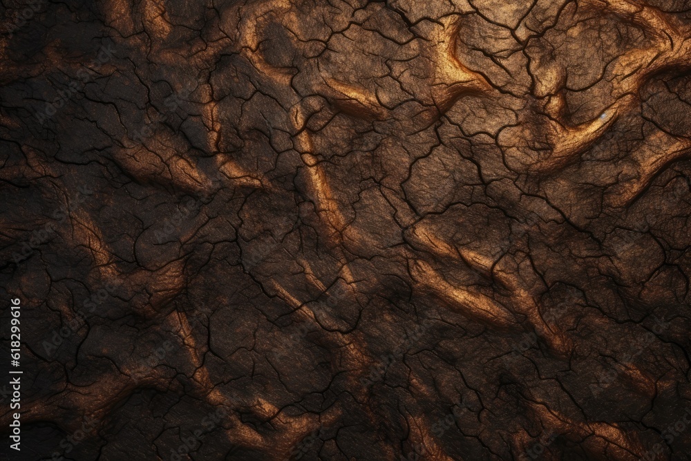 Poster illustration of the intricate texture and patterns found on the surface of a rock