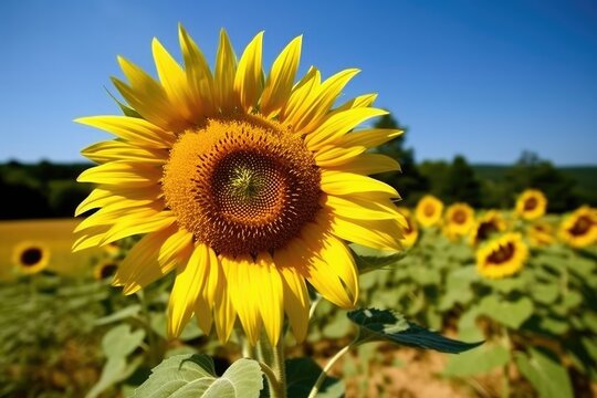 sun flower in summer AI Generated