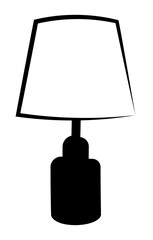 Lampa nocna ilustracja - obrazy, fototapety, plakaty