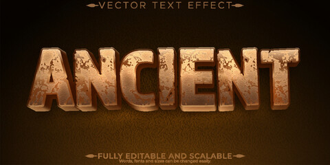 Ancient text effect; editable history and old text style