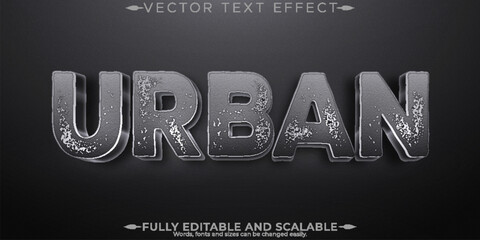 Urban text effect, editable street and building text style