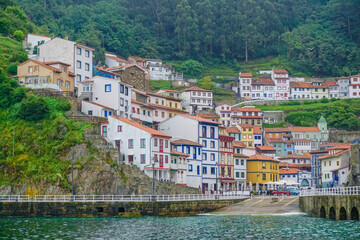 Fototapeta na wymiar panoramica de Cudillero​​, council, parish and town of the autonomous community of the Principality of Asturias, in Spain