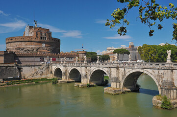 Fototapeta premium bridge over the Tiber river