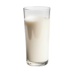 glass of milk isolated on transparent background
