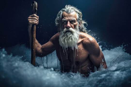 Moses parting the waters of the Red Sea (generative AI)