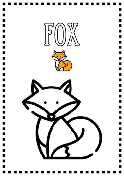 Fantastic Foxes: Whimsical Stock Photos of Kids Coloring Books with a Fox