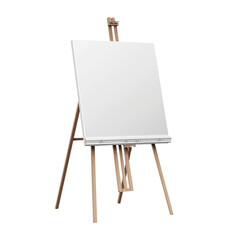 Whiteboard on easel, transparent background. Generative AI.