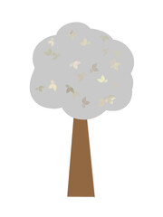 illustration of a tree and green leaves
