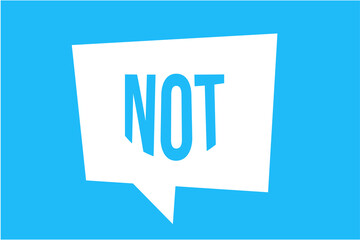 blue notice that says not on