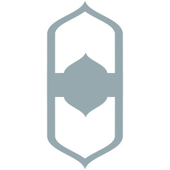 black silhouettes of Islamic windows.Arab frame .Ramadan kareem simbol icon.