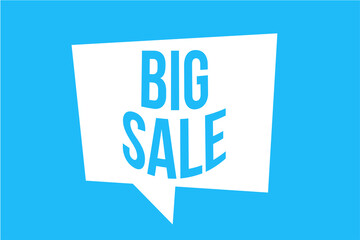blue color notice that says big sale