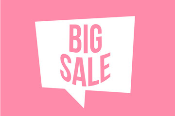 pink red color notice that says big sale
