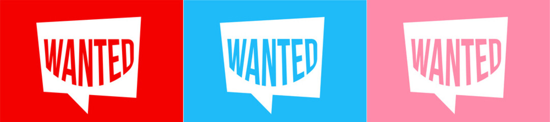 pink notice group that says wanted