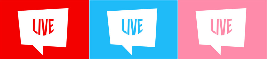 pink notice group that says live