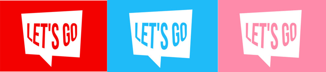 pink notice group that says lest go