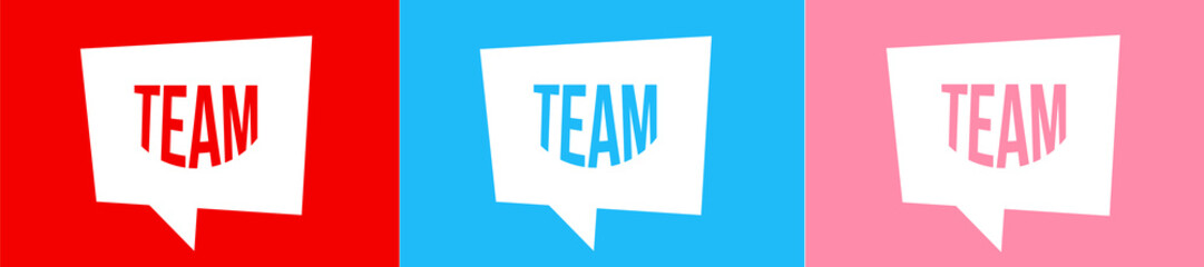 pink notice group that says team