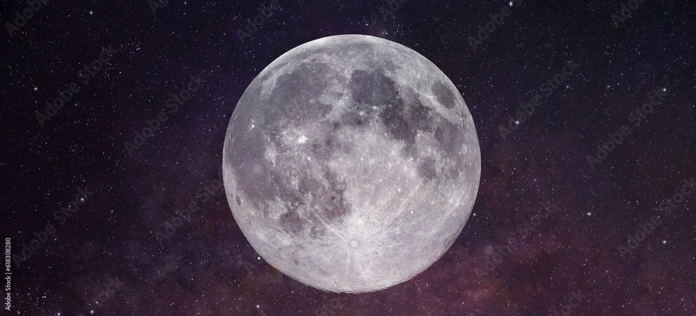 Canvas Prints full moon in the starry universe