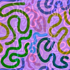 Abstract summer stripes seamless festive ribbons pattern for wrapping paper and fabrics and linens and kids