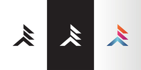 Arrow logo. White, black and color formats