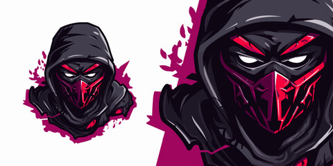 Fierce Zombie Ninja Logo Mascot: Bold Vector Graphic for Championship Sport and E-Sport Gaming Teams © Giu Studios