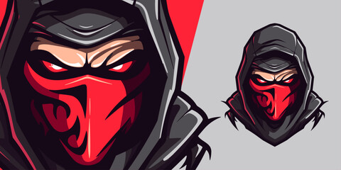 Zombie Ninja Logo Mascot: Dynamic Vector Illustration for Elite Sport and E-Sport Gaming Teams © Giu Studios