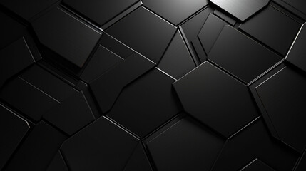 Fototapeta na wymiar Dark metallic background with hexagonal pattern