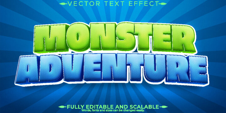 Editable text effect cartoon, 3d comic and funny font style