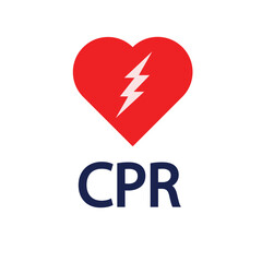 heart cpr medical icon vector design	
