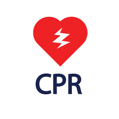 heart cpr medical icon vector design	
