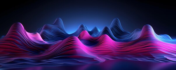 abstract fractal background, 3d landscape, Journey into the Realm of Abstract Surrealism: A Captivating Neon-Colored Background Unveils a Futuristic 3D Landscape