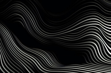Optical art abstract background wave design black and white.ai generated