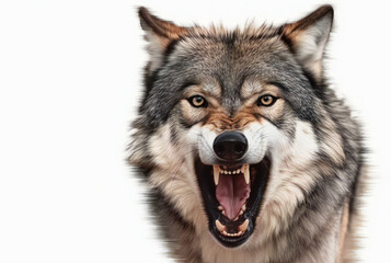 wolf isolated on white background,ai generated
