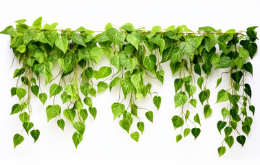 Ivy plants indoor wall mounted, , suspended/hanging, isolated on white background.
